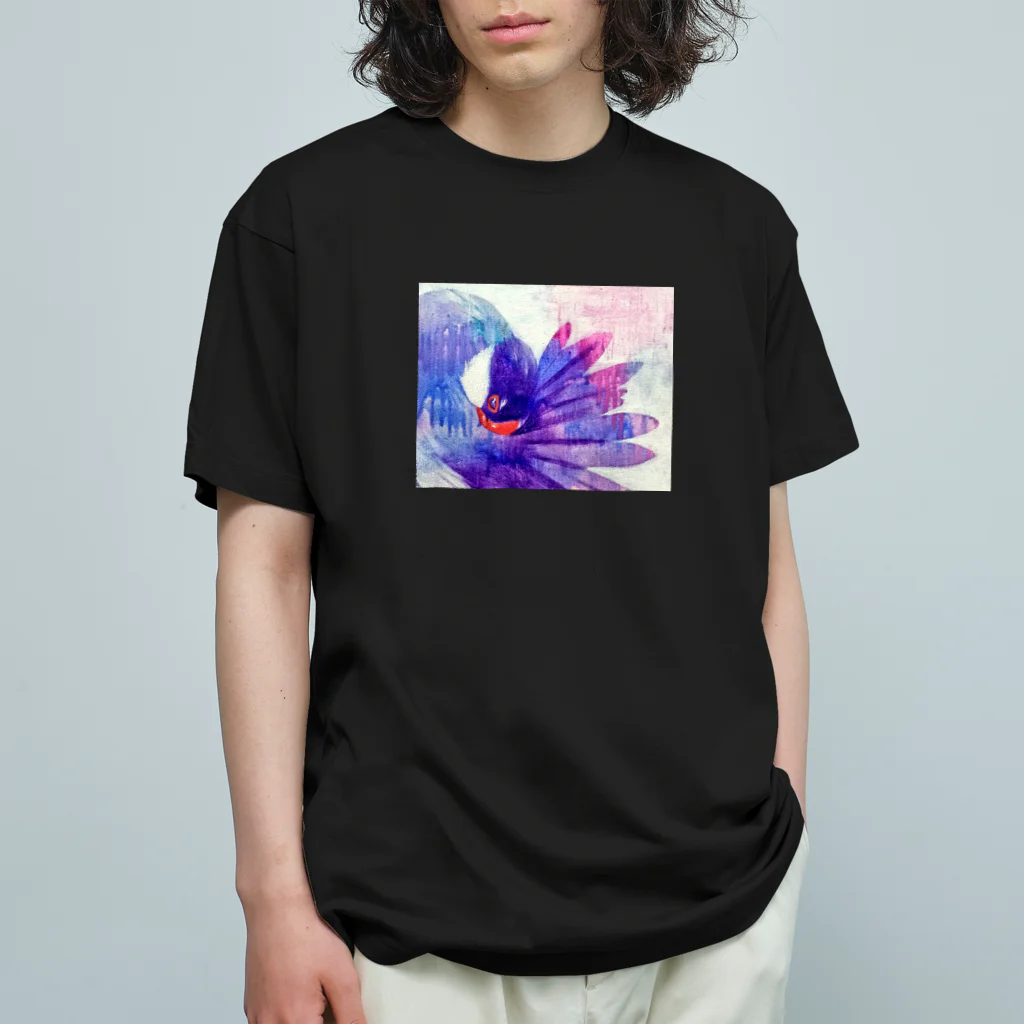 kadoBIRDの油彩文鳥 オーガニックコットンTシャツ