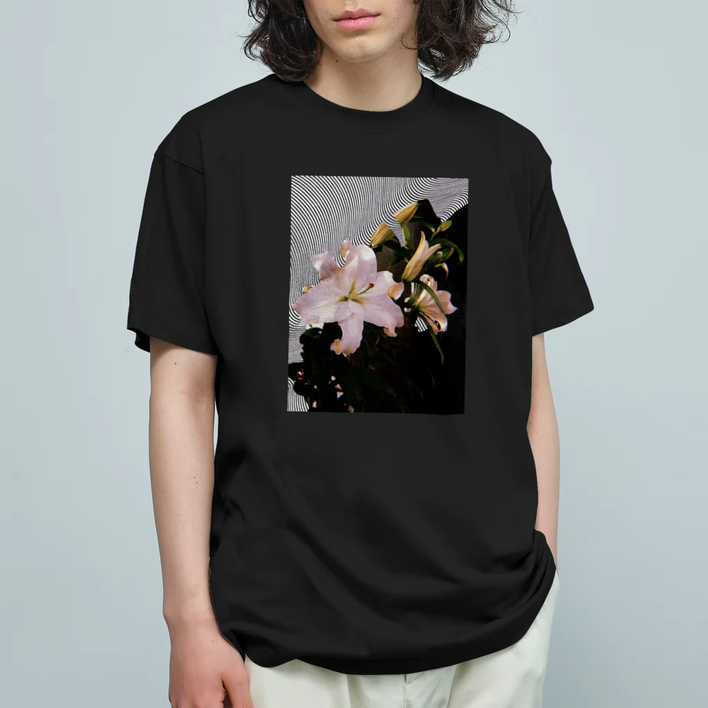 ﾄﾙｺﾞﾚのユリの花コラージュ Organic Cotton T-Shirt