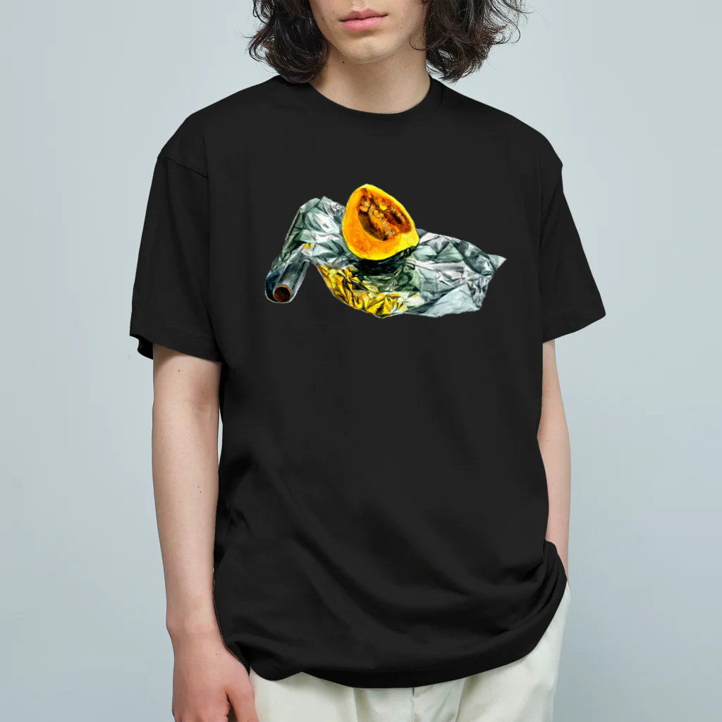 志瓜のSUZURIのかぼちゃとアルミホイル(枠なしver) オーガニックコットンTシャツ