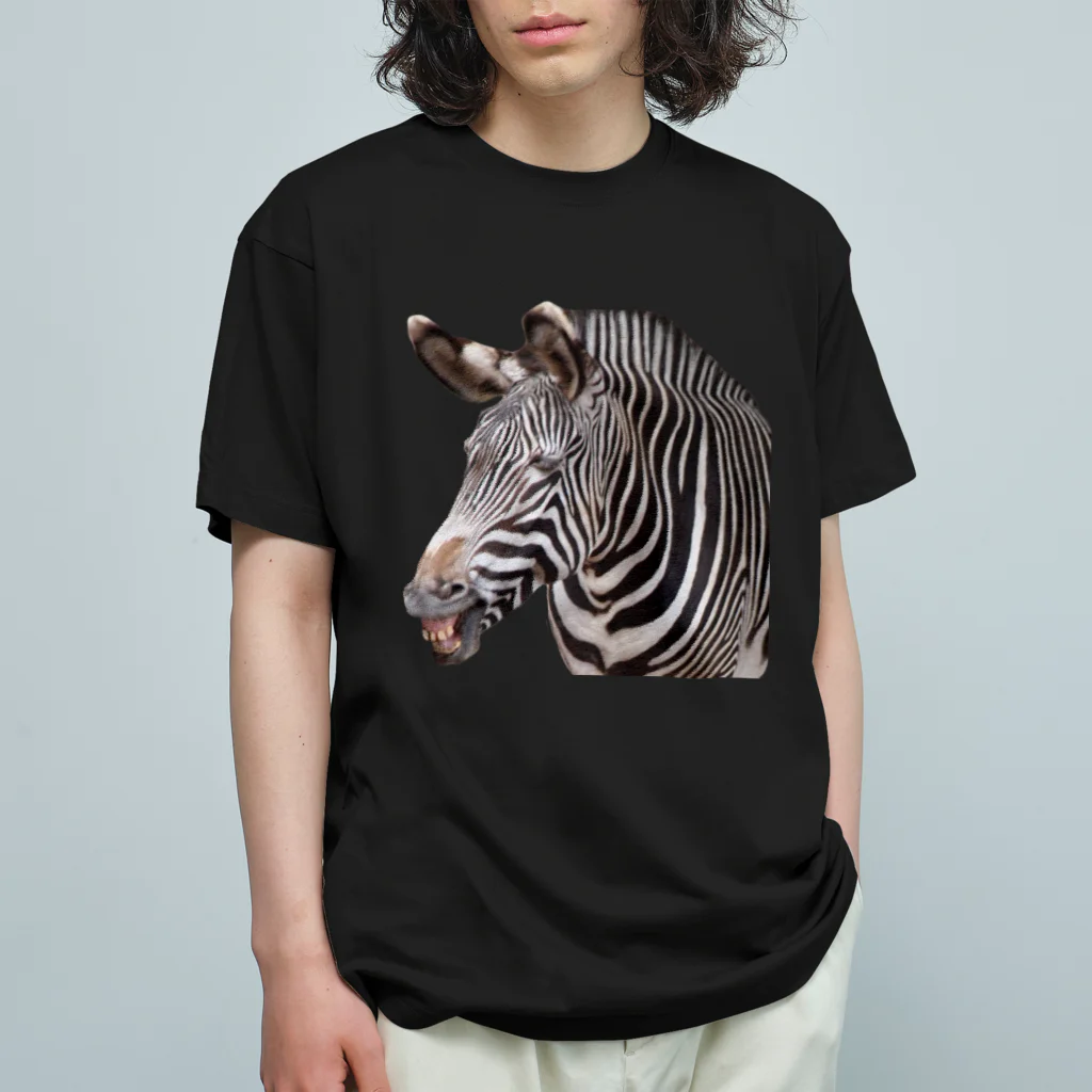 いきもの大好き！ほほえみフレンズのシマウマのNiceな笑顔！ Organic Cotton T-Shirt