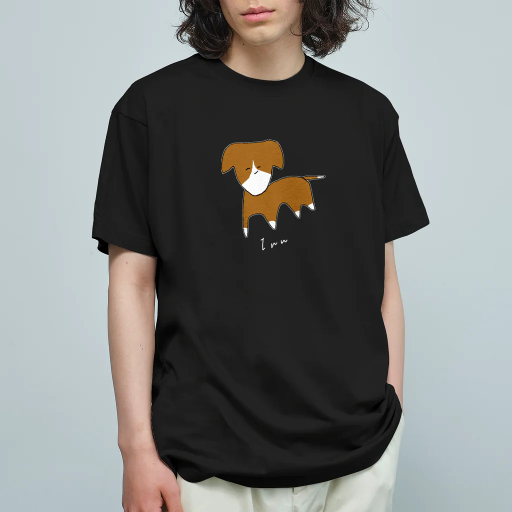 しの田サバニレの笑顔がデフォルトのInu-色濃大- オーガニックコットンTシャツ