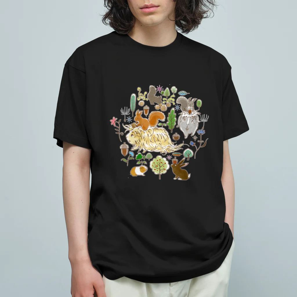 ごまーみんのモルとリスの森 オーガニックコットンTシャツ