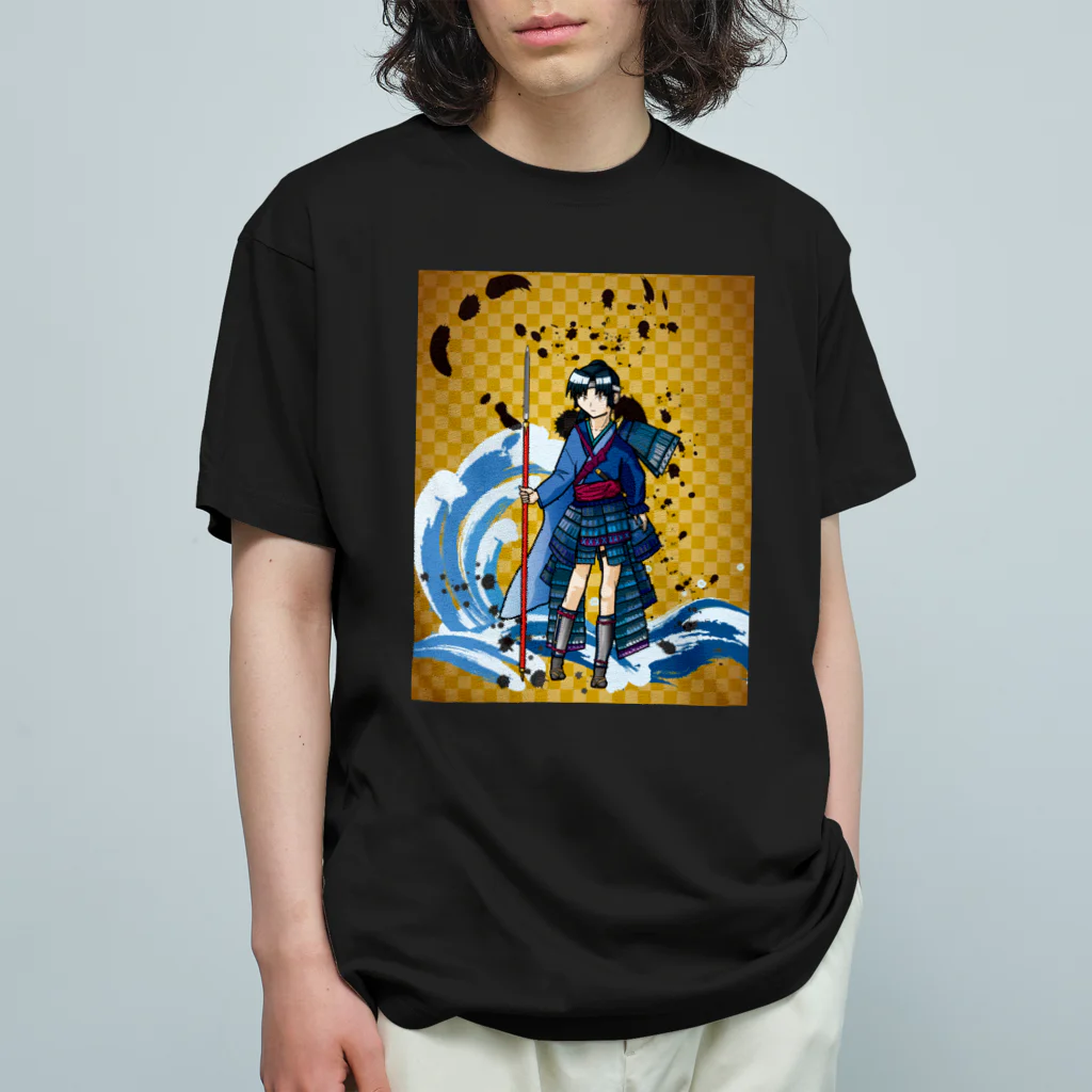 Drecome_Designの女武者 オーガニックコットンTシャツ