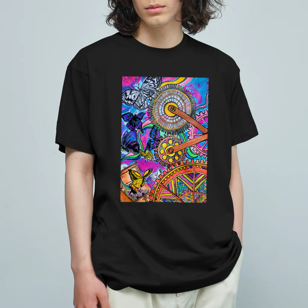 Kokotarot2021の運命の輪 オーガニックコットンTシャツ