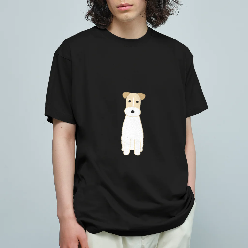 ゆいたっく／犬イラストのワイヤーフォックステリア オーガニックコットンTシャツ