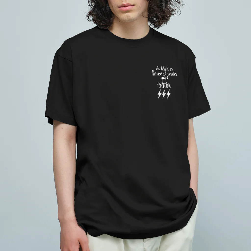TICK_Deのspade and black オーガニックコットンTシャツ