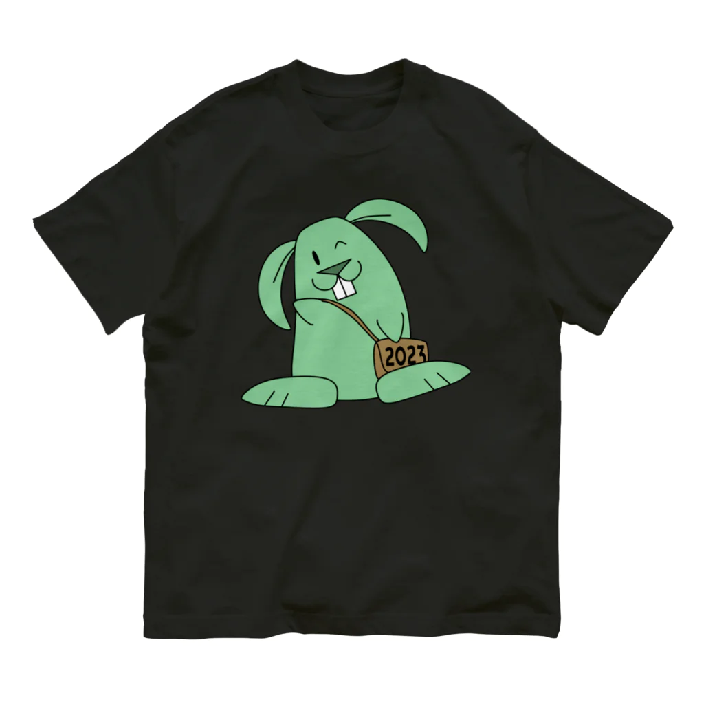 Pat's WorksのMinty the Rabbit オーガニックコットンTシャツ