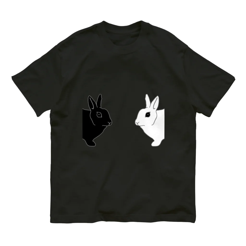 AngelRabbitsのお見合いうさぎ オーガニックコットンTシャツ