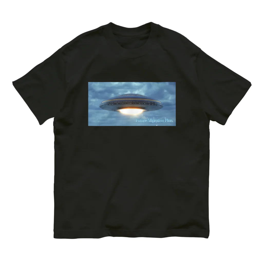 SPACE Shooting Star 🌟☆彡の未来移住計画シリーズ🌏 ブラックホール-ホワイトホール✨🛸 オーガニックコットンTシャツ