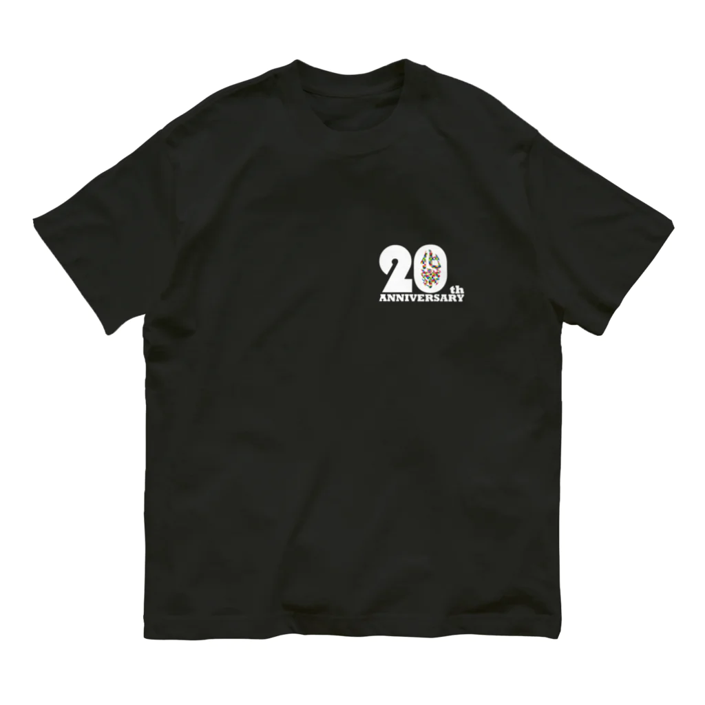 化楽オフィシャルグッズ販売の20周年ワンマンライブT　濃色 オーガニックコットンTシャツ