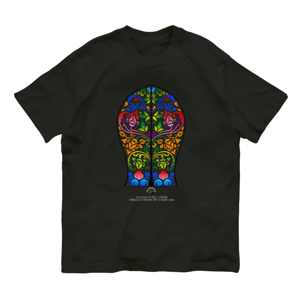 Toko Nataraja Baliのカヨナン　カラー背面、モノクロ前面 Organic Cotton T-Shirt