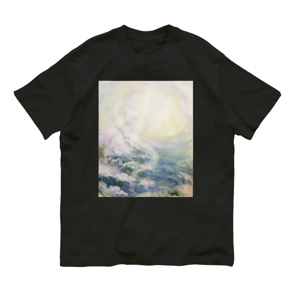 空間ペインター芳賀健太の絵画Tシャツ「towards the light」 オーガニックコットンTシャツ