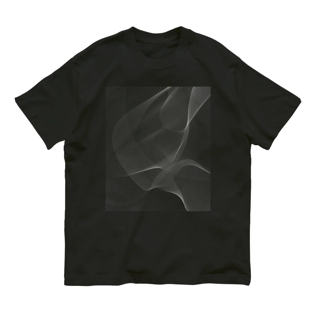 Dot .Dot.のLineArt#001　WAVE001 Organic Cotton T-Shirt