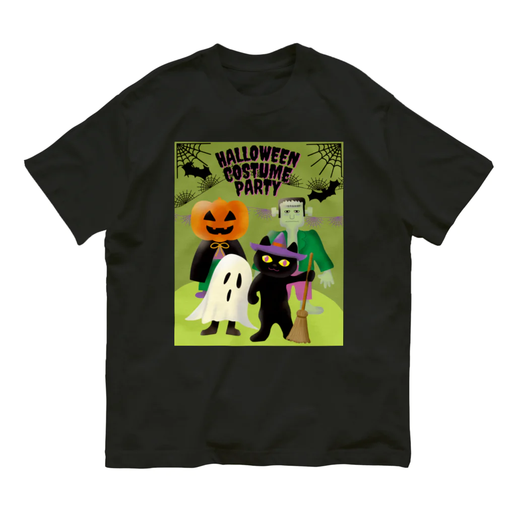 satoharuのハロウィンの仮装パーティー オーガニックコットンTシャツ