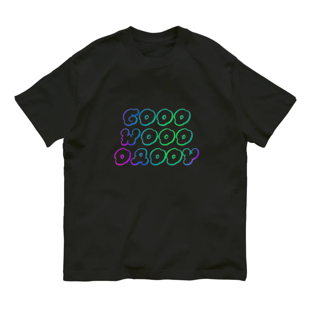 GoodWoodDaddyのGoodWoodDaddy　レインボーテキスト Organic Cotton T-Shirt