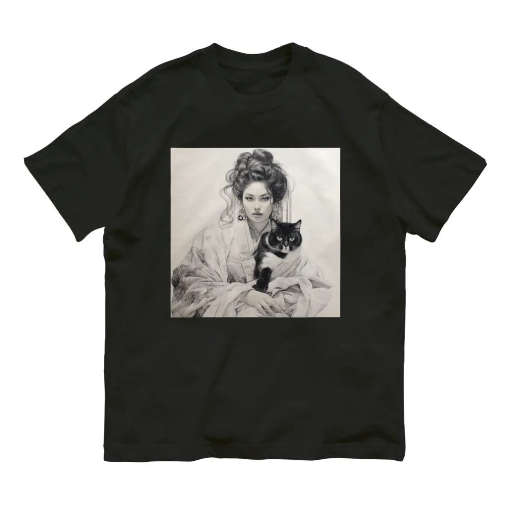 kameriyaのコレクション「猫と共に流れる時」 Organic Cotton T-Shirt