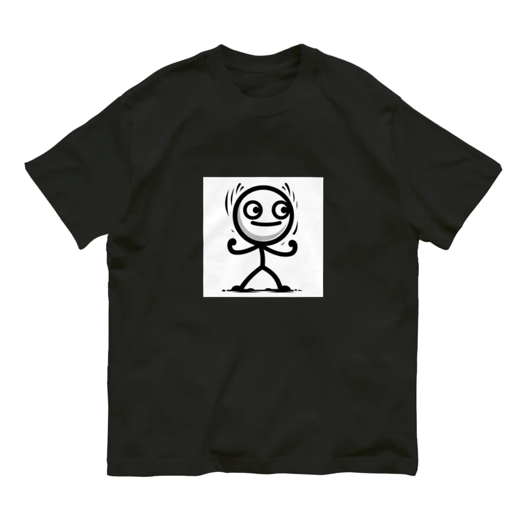 Design by hisachilの線人くん(ガッツ) Organic Cotton T-Shirt