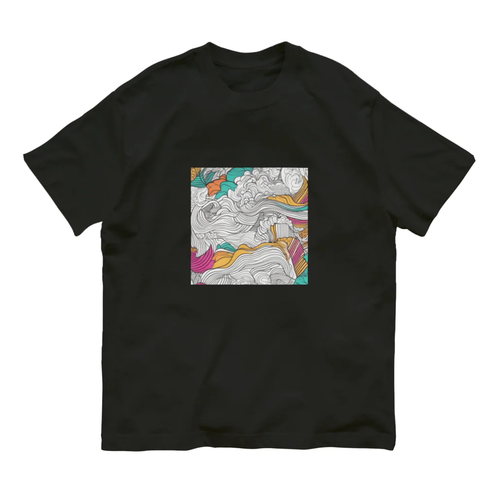 ANTARESのサイケデリックアート Organic Cotton T-Shirt