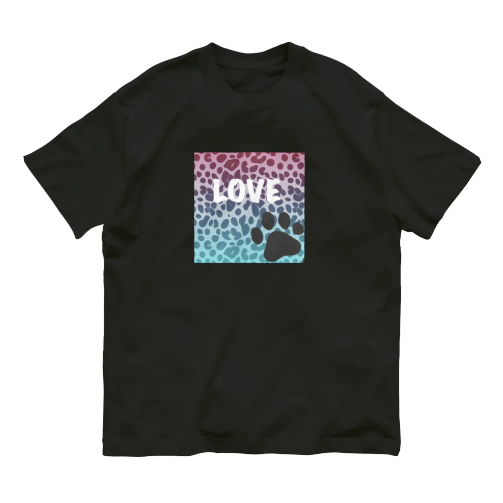 Porte de  bonheur  〜幸せの扉〜の豹柄LOVE🐾シリーズ オーガニックコットンTシャツ