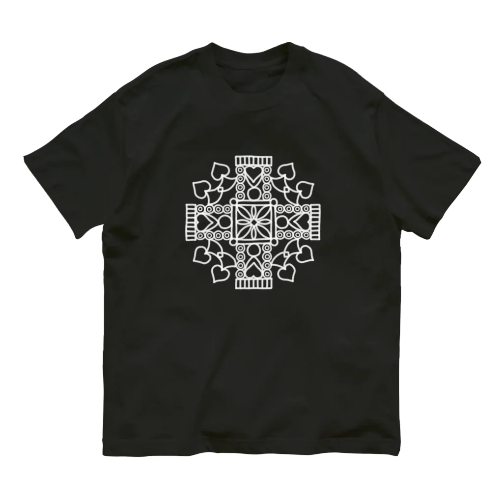 ARIGATOU-81のMANDALA •1• (W) オーガニックコットンTシャツ