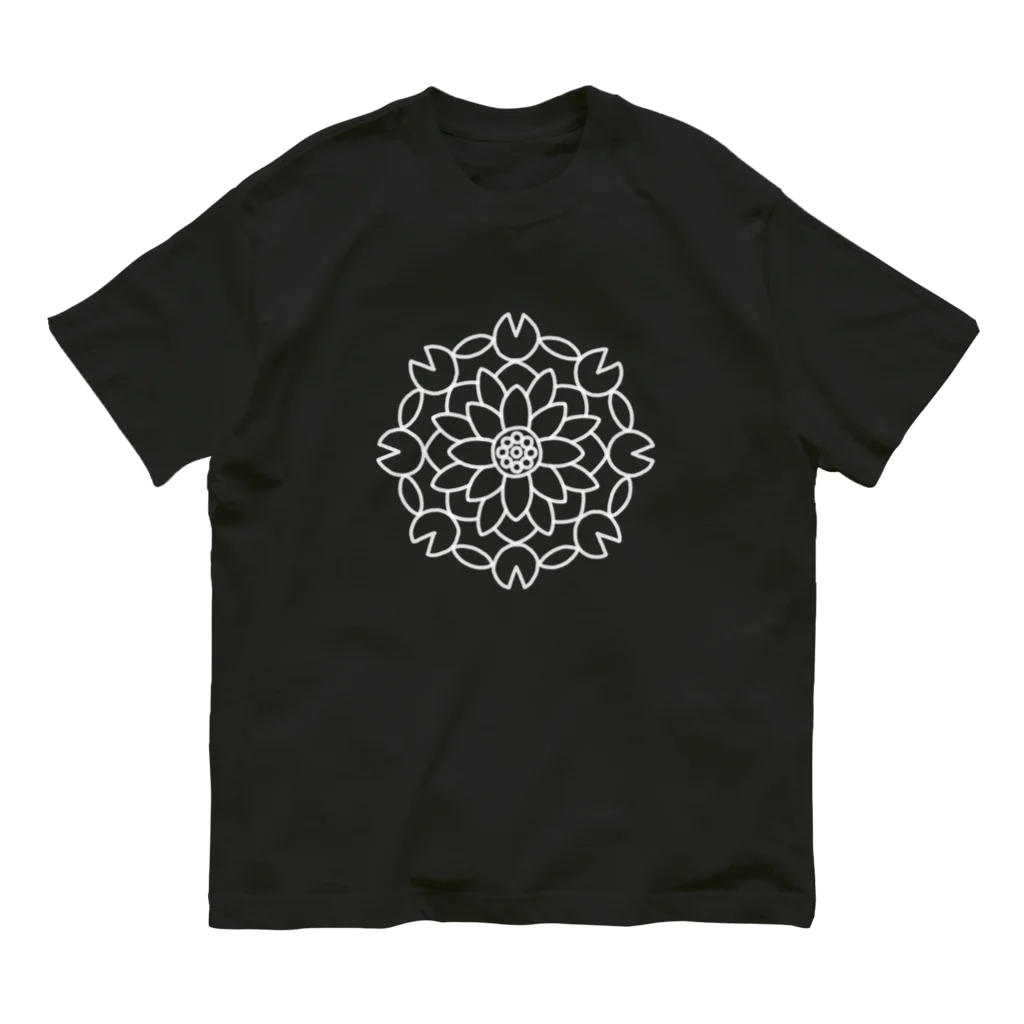 ARIGATOU-81のMANDALA •3• (W) オーガニックコットンTシャツ