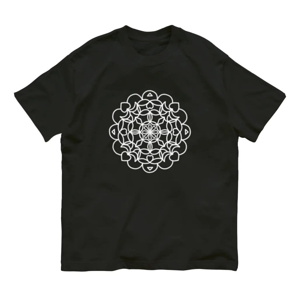 ARIGATOU-81のMANDALA •12• (W) オーガニックコットンTシャツ