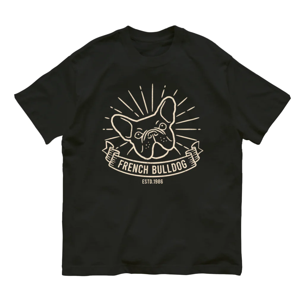 【公式】まるいねこのフレンチ・ブルドッグ Organic Cotton T-Shirt