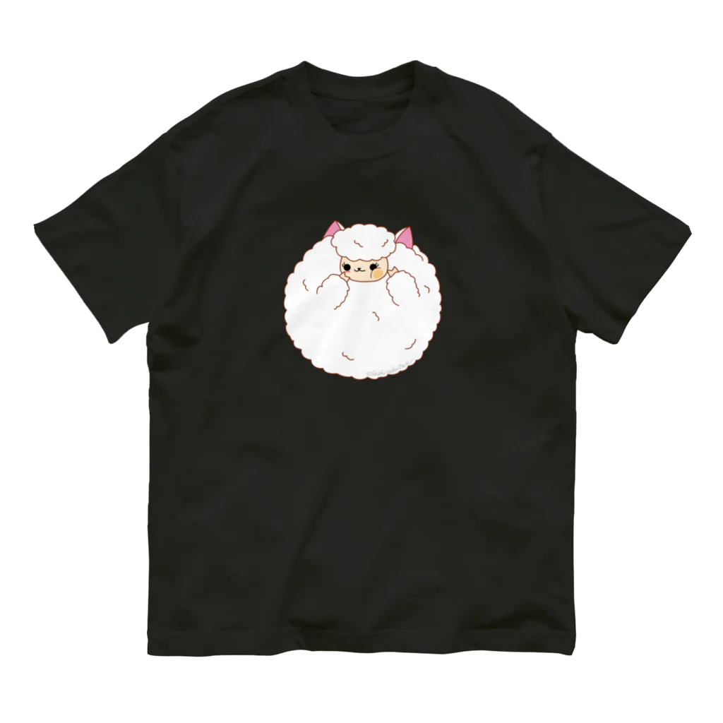 Draw freelyのべたっと　アルパカちゃん オーガニックコットンTシャツ