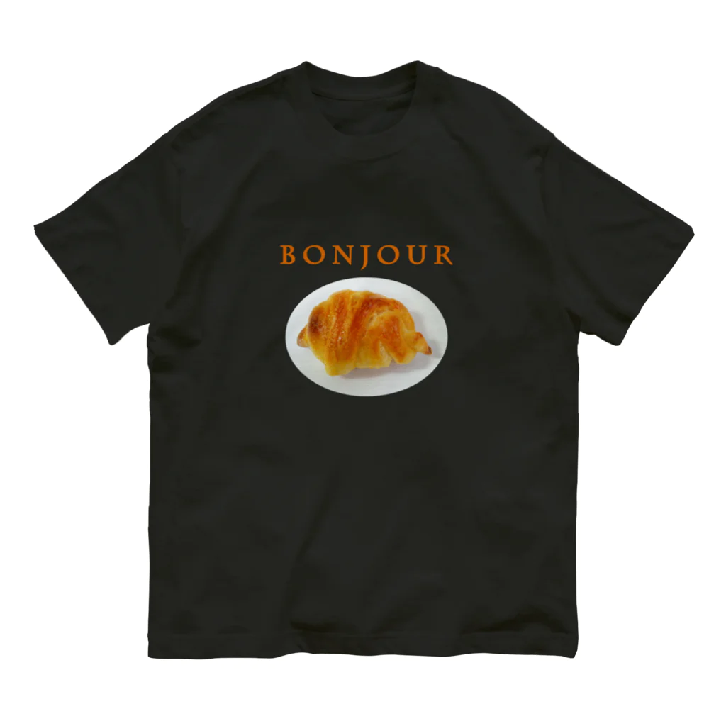 suzurimのBONJOUR オーガニックコットンTシャツ