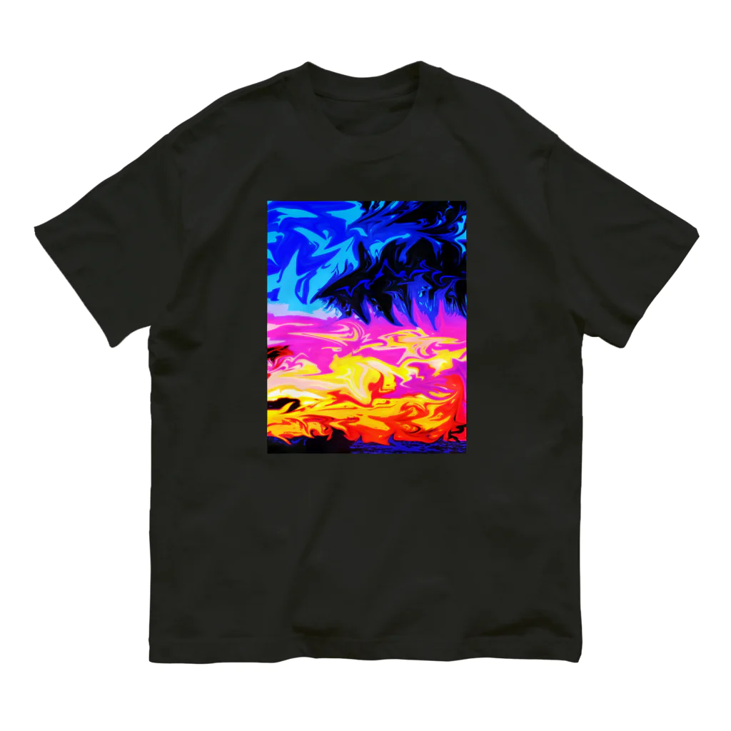 杠葉自由帳のSunset オーガニックコットンTシャツ