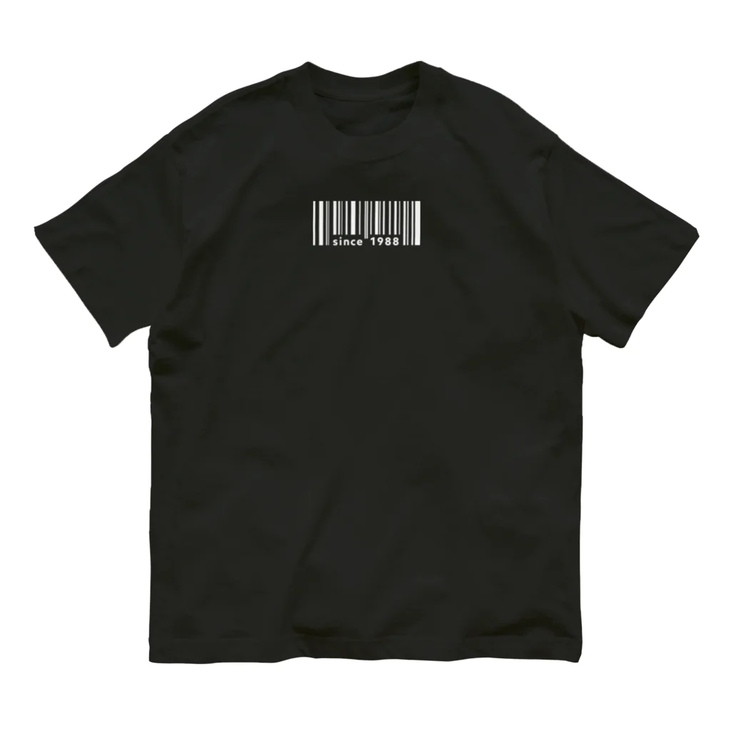 KAWARI_monoのバーコード_since1988 オーガニックコットンTシャツ