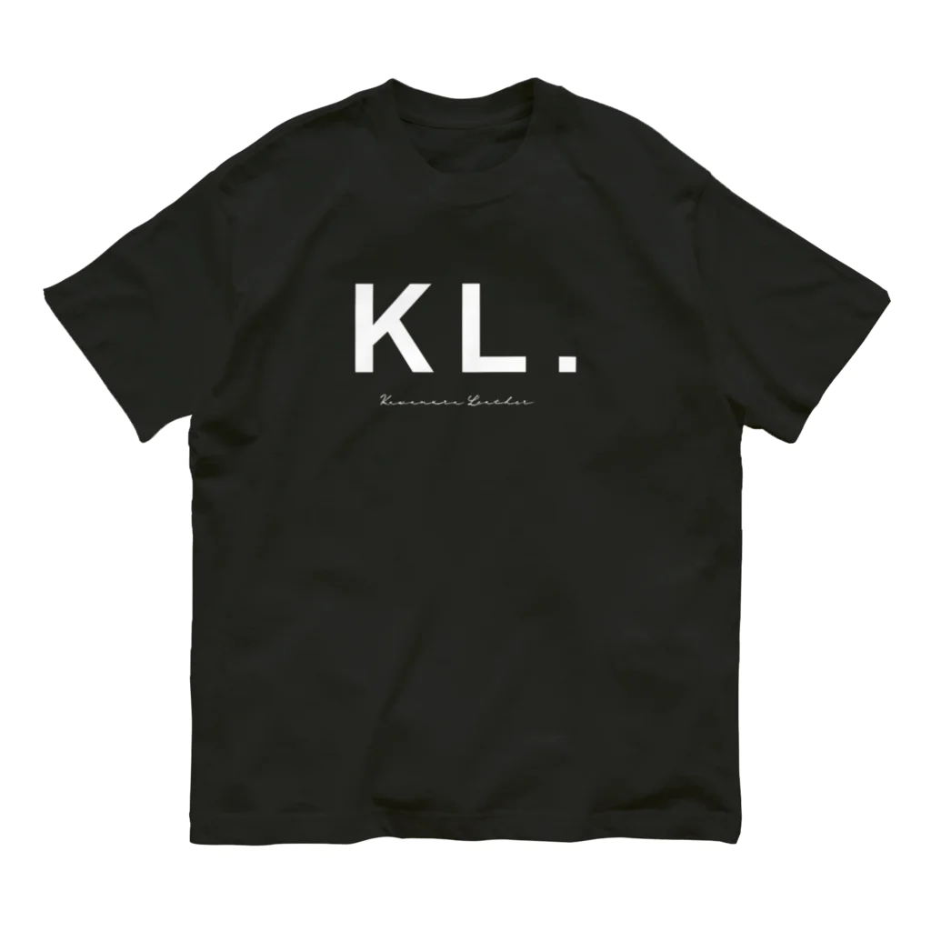 KL-storeのバックプリントT #01 革の部位 オーガニックコットンTシャツ