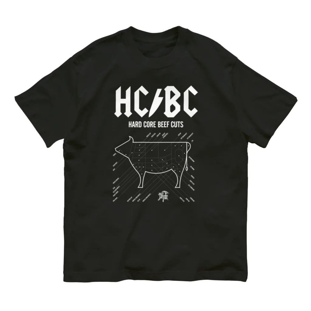 DEATHPOGRAPHYのHCBC💀 WhitePrint オーガニックコットンTシャツ