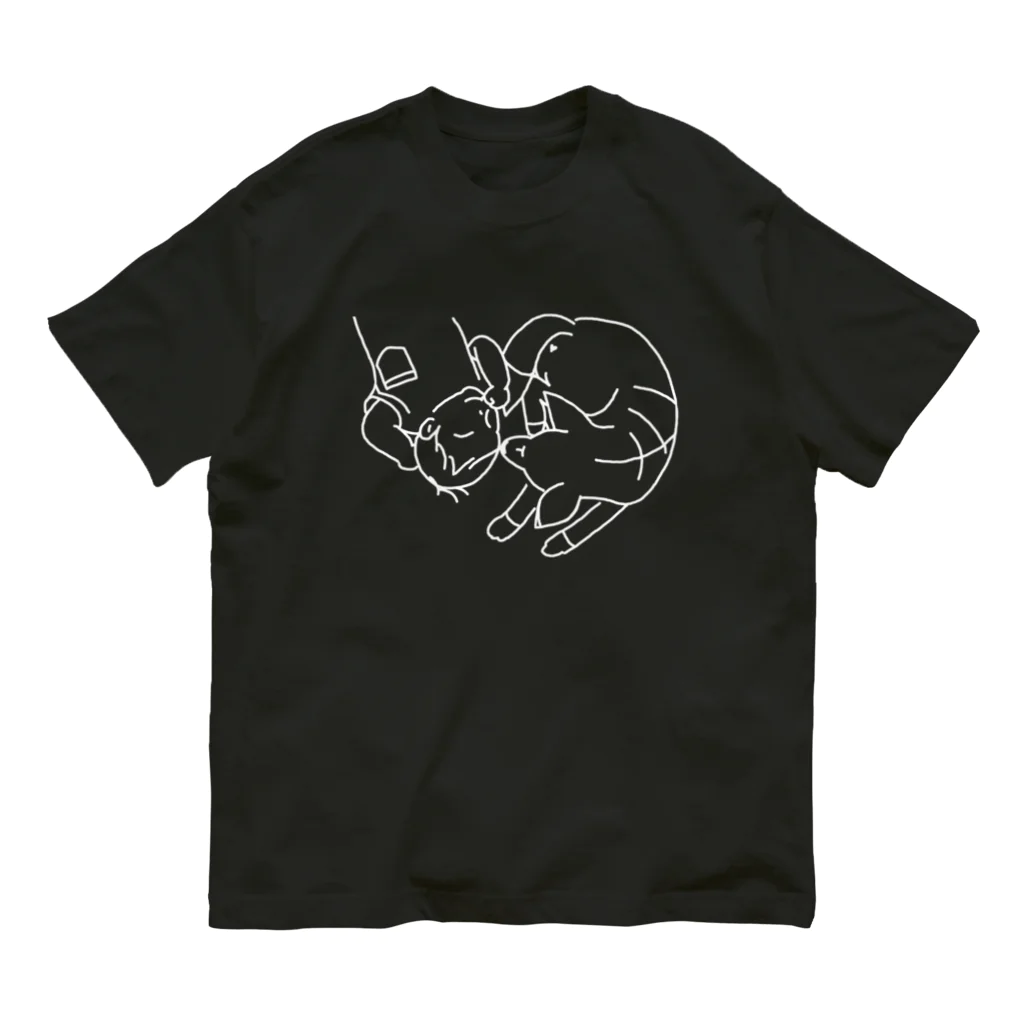 So&MのSo&M_01MW モノクロ版白線 オーガニックコットンTシャツ