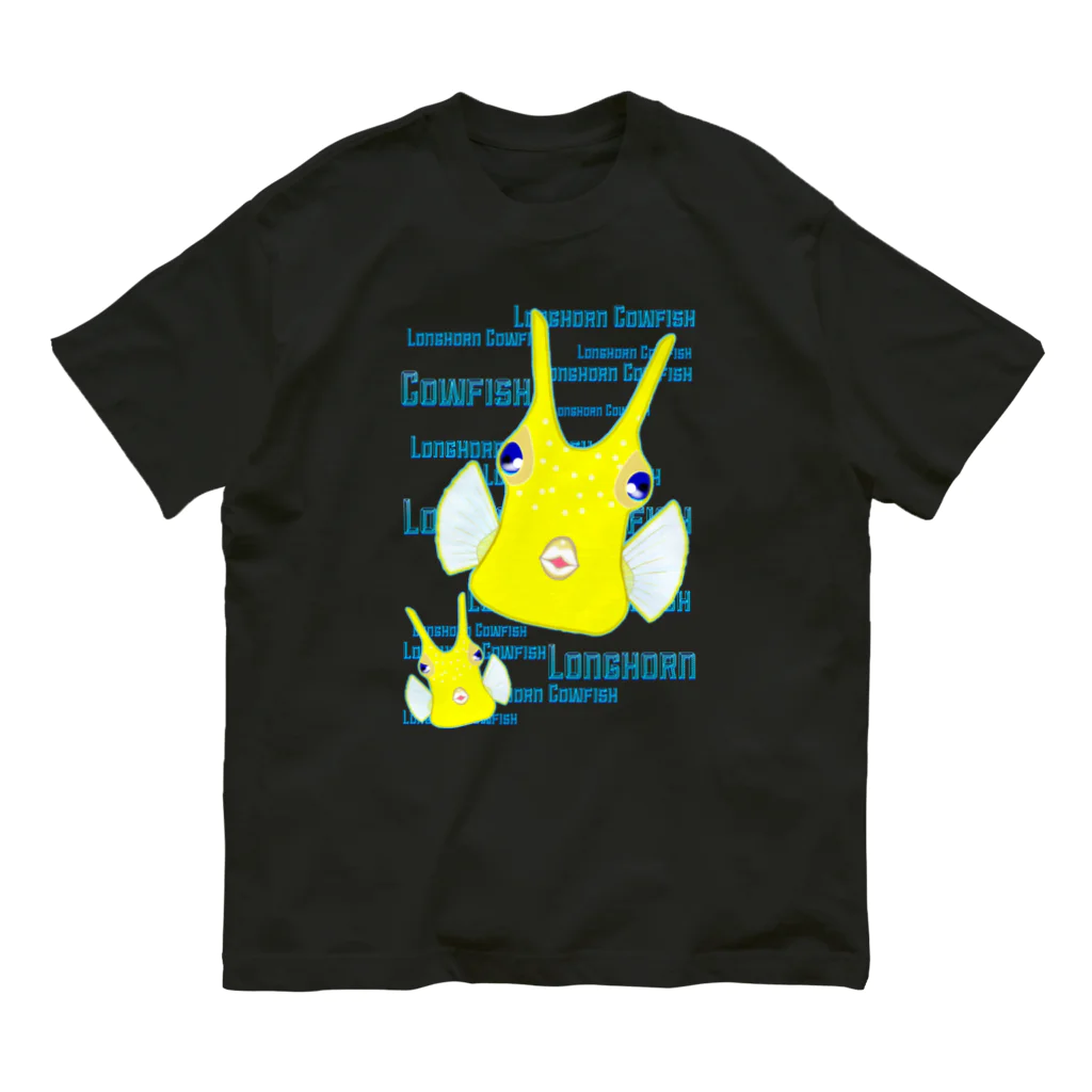 LalaHangeulのLonghorn Cowfish(コンゴウフグ) オーガニックコットンTシャツ