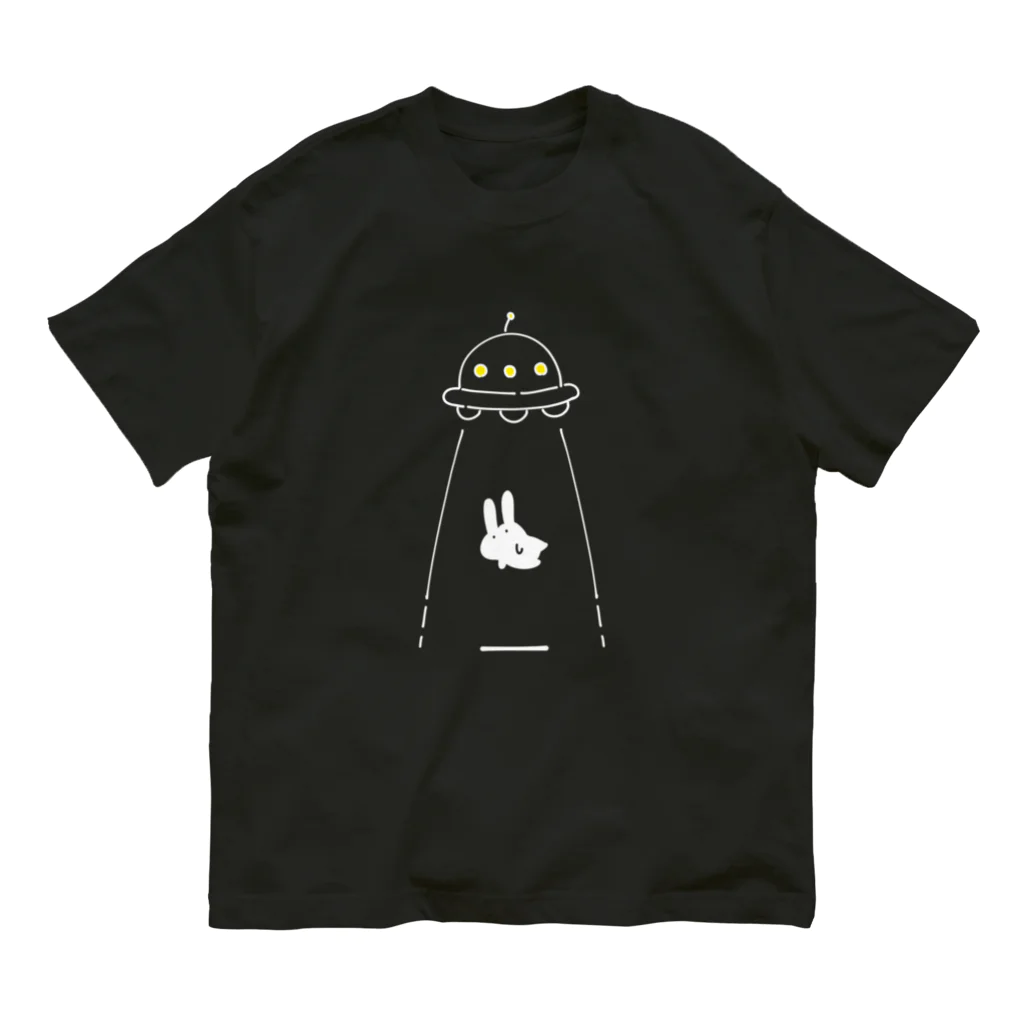 soratoのUFOにつれてかれるうさぎ オーガニックコットンTシャツ