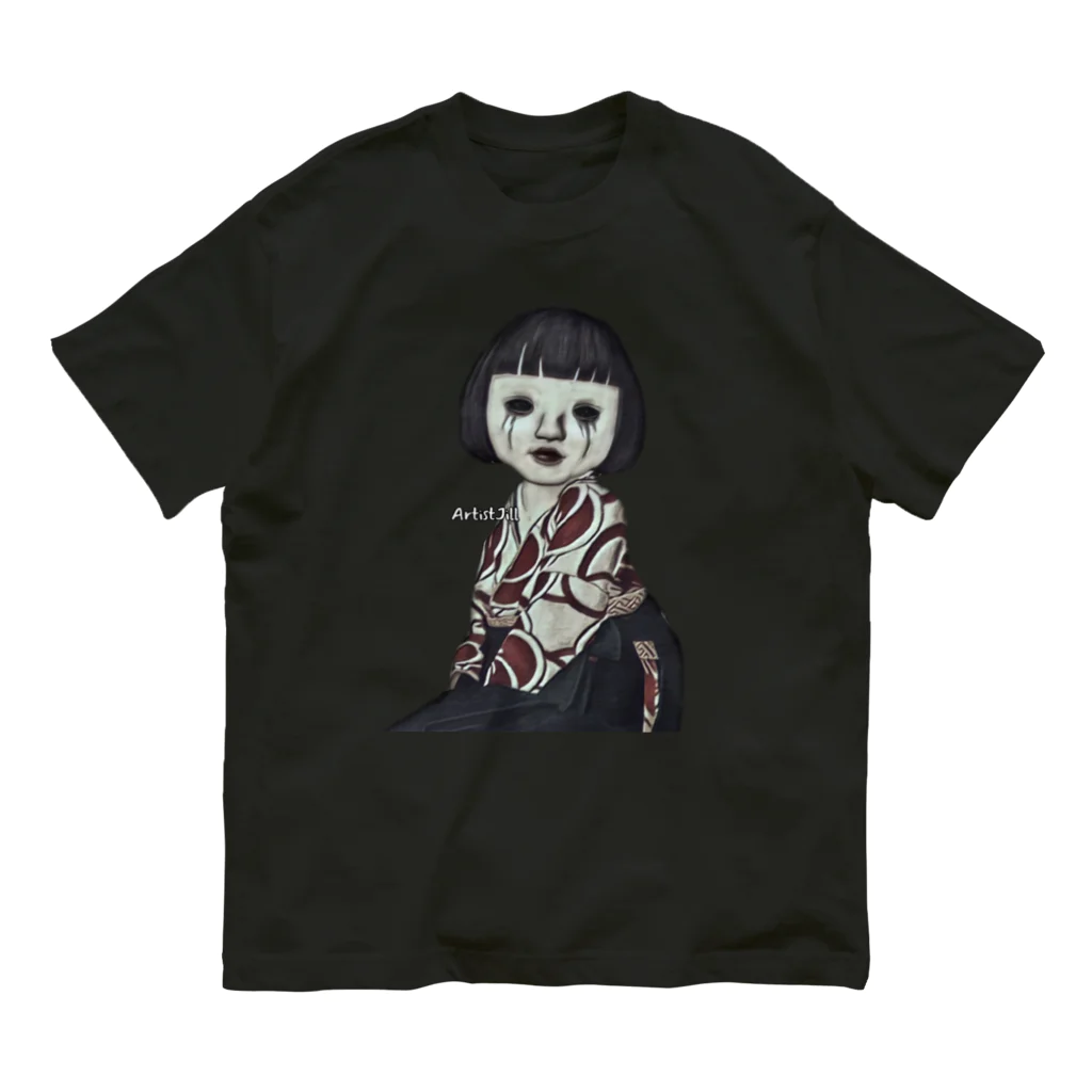 【ホラー専門店】ジルショップのホラー市松人形(切り抜き) オーガニックコットンTシャツ