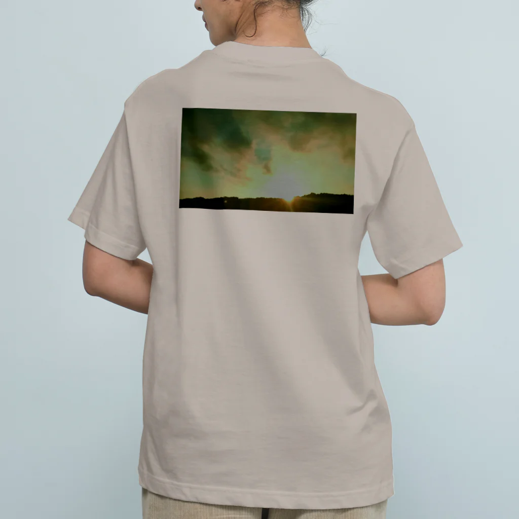 粉末の秋空（朝焼け） オーガニックコットンTシャツ