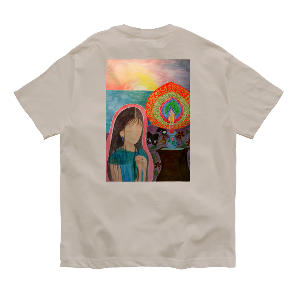 キキとココからのMagic hour / 穏やかな夕暮れの祈り オーガニックコットンTシャツ