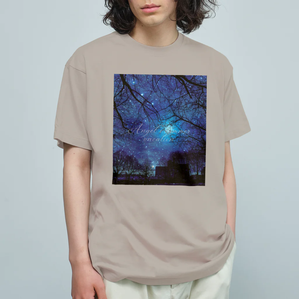 ゆにねこ惑星のପ天使の夏休みଓ夜空旅行(枠なし) Organic Cotton T-Shirt