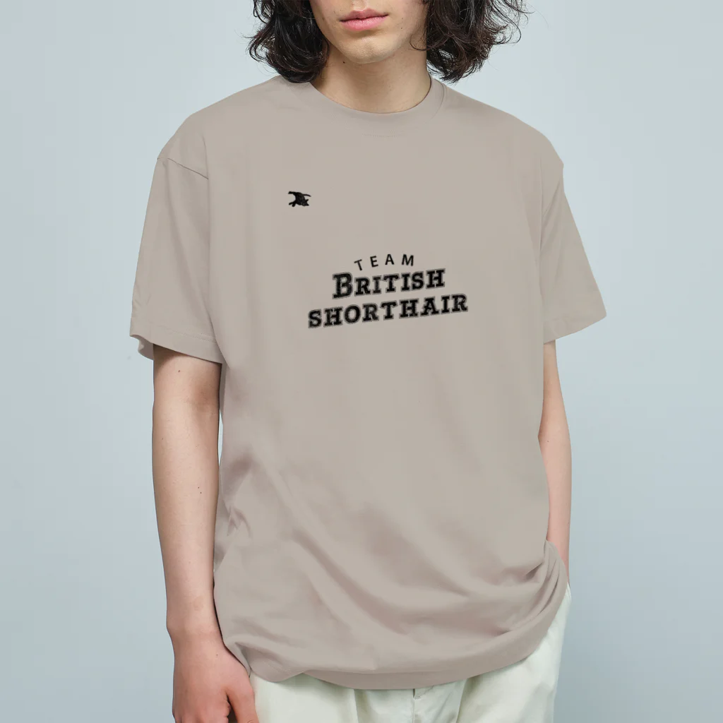 ワンマイルトウキョウ T部のチーム・ブリティッシュショートヘア Organic Cotton T-Shirt