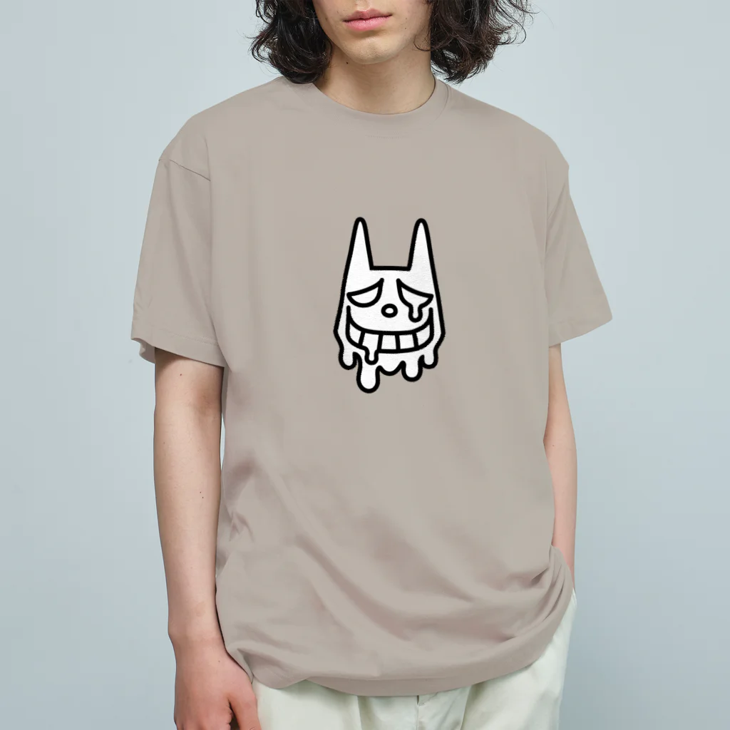 キヨのモノのダラダラしてるネコサン オーガニックコットンTシャツ