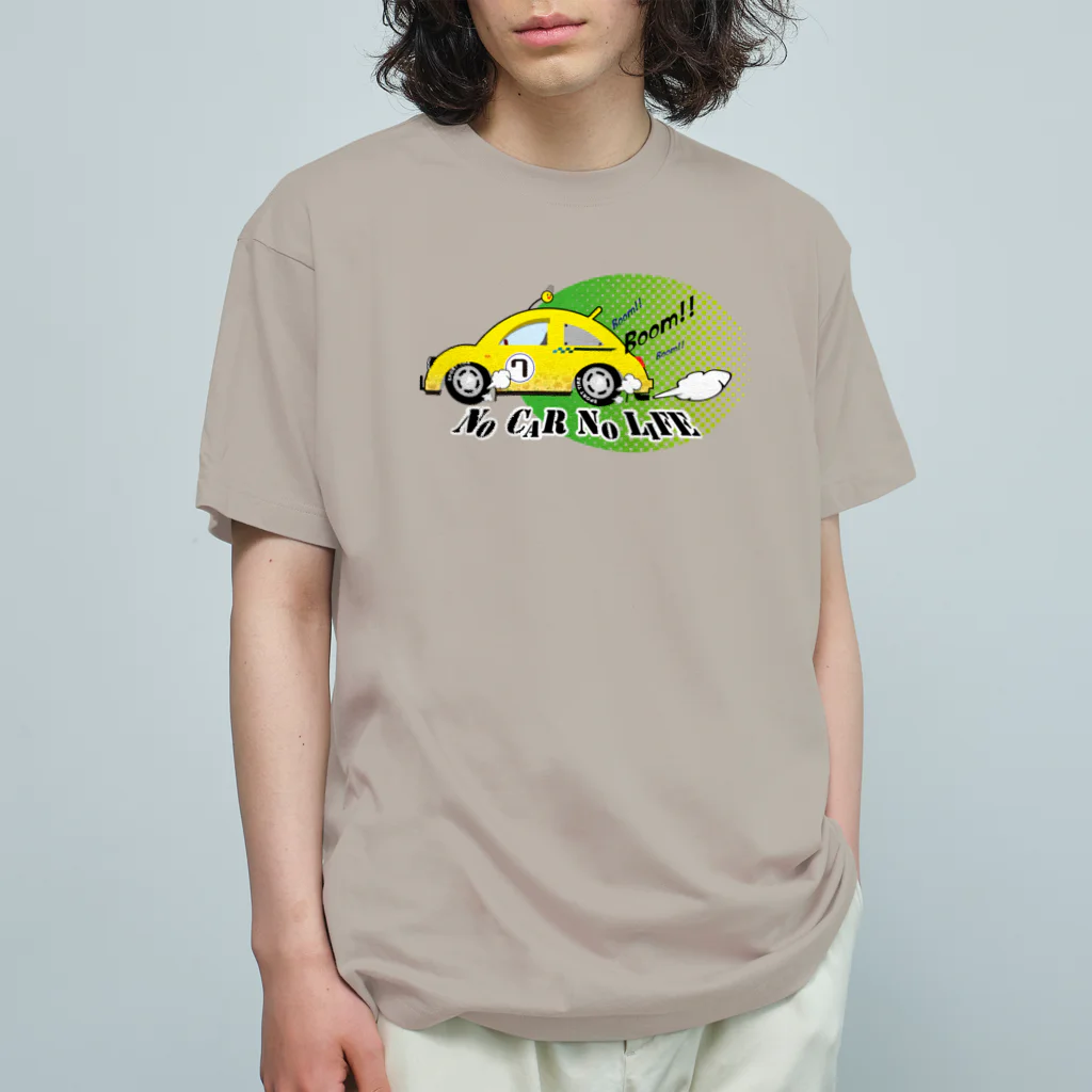 -Miyabi-のレトロスポーツカー No Car No Life オーガニックコットンTシャツ