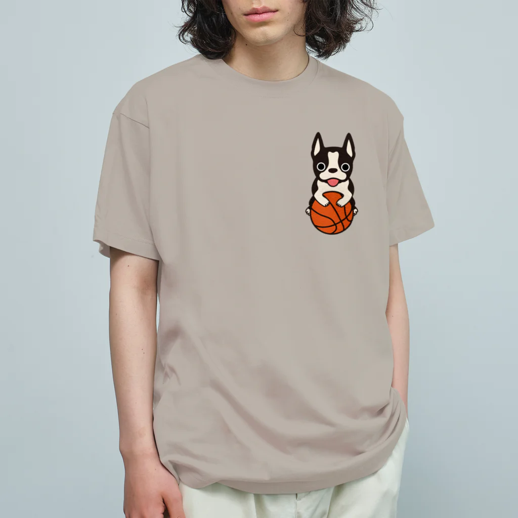 キッズモード某のバスケットボールテリア オーガニックコットンTシャツ