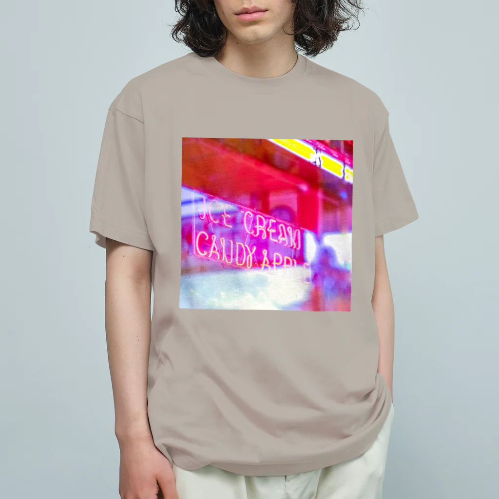 NEON LIGHT STARSのAPPLE NEON マシカク オーガニックコットンTシャツ