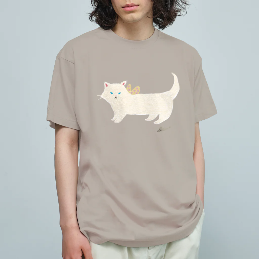 小鳥と映画館の白猫の天使 Organic Cotton T-Shirt