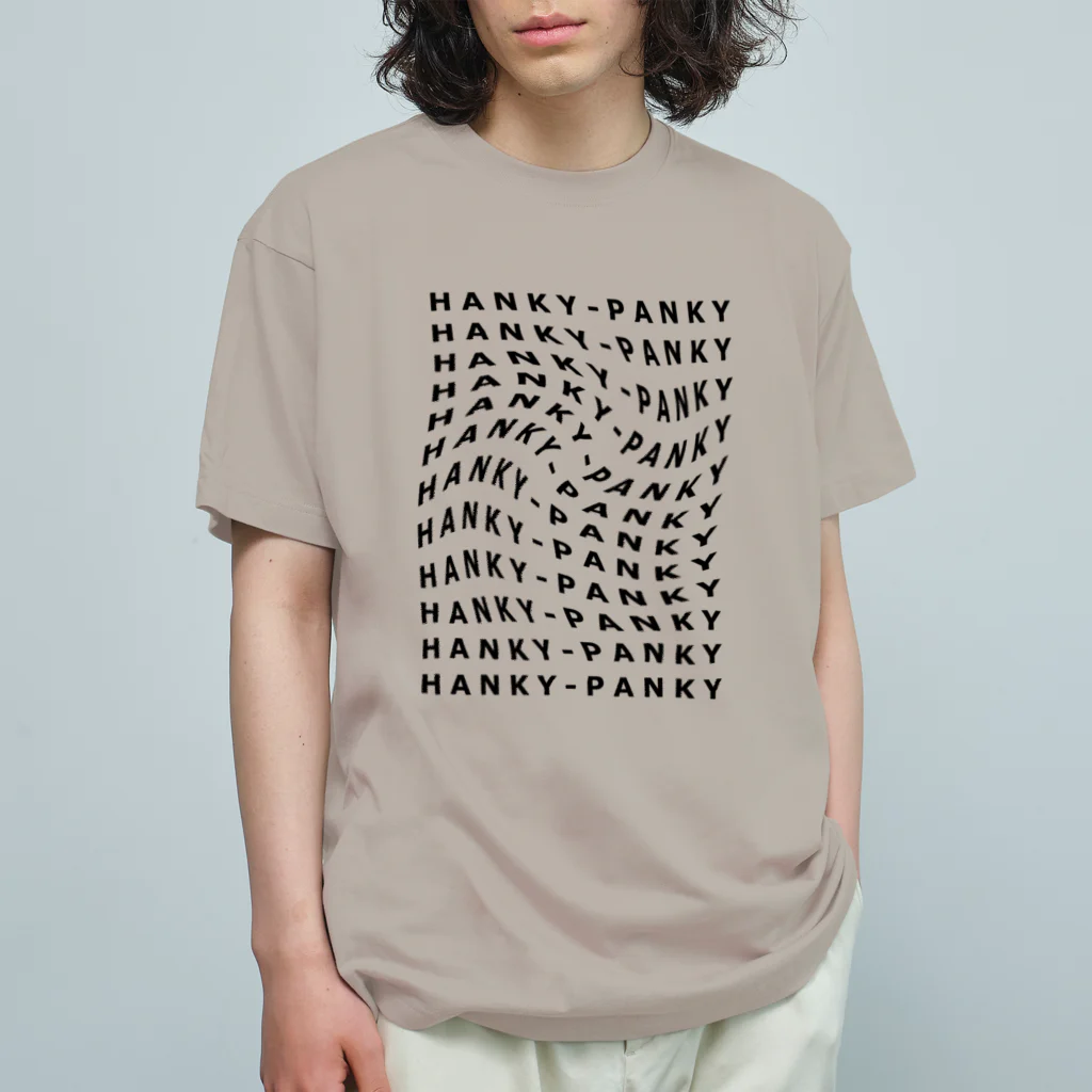 hanky-pankyのHANKY-PANKY ロゴ オーガニックコットンTシャツ