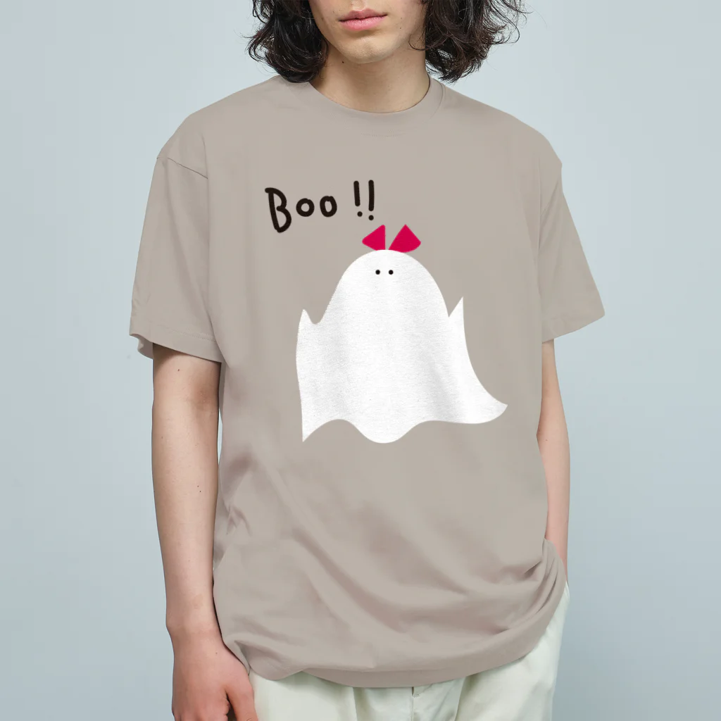 I ♡ YOUのあたし、おばけちゃんだよ！BOO！！ オーガニックコットンTシャツ