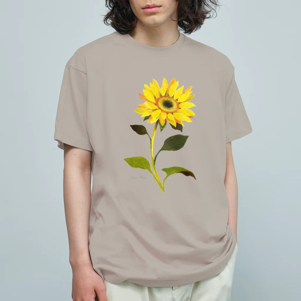 YURI MIUの向日葵 ＊ Sun Flower オーガニックコットンTシャツ