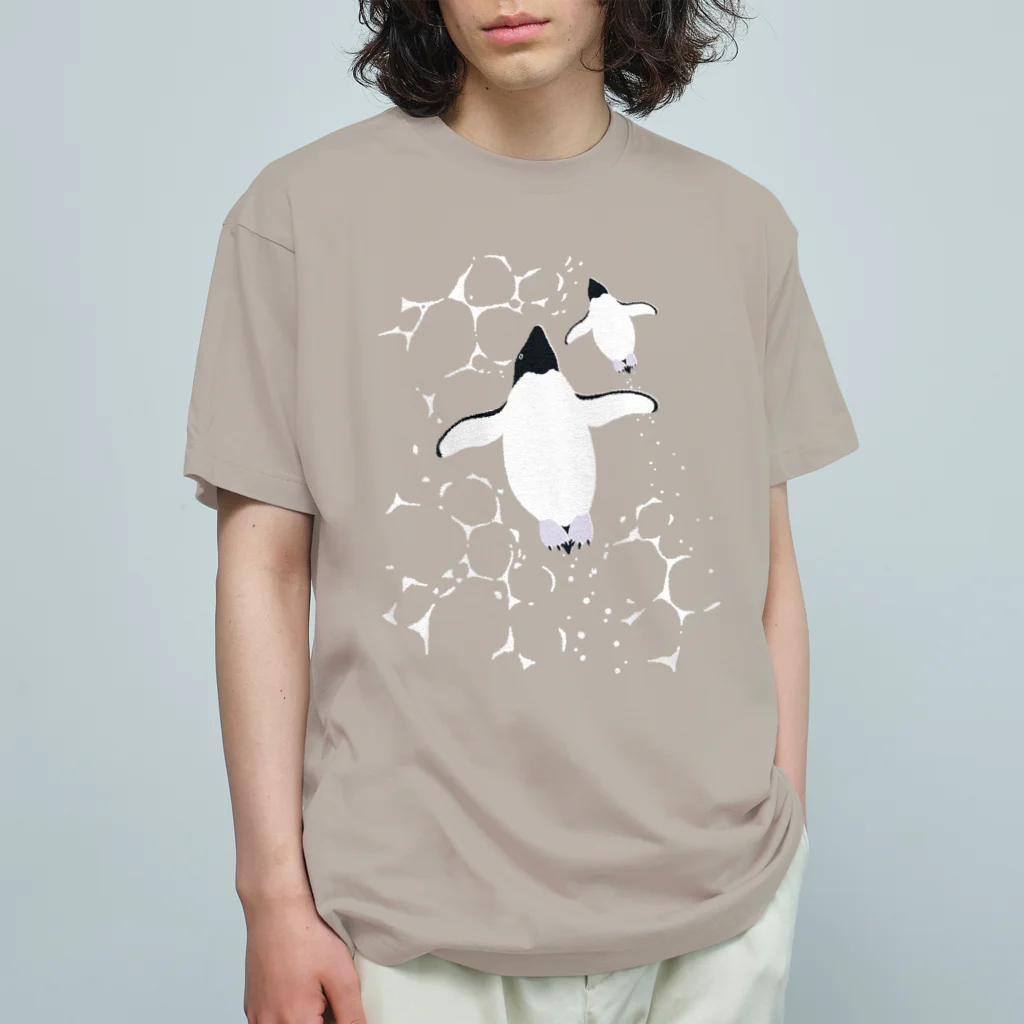 123izmの泳ぐアデリーペンギン Organic Cotton T-Shirt